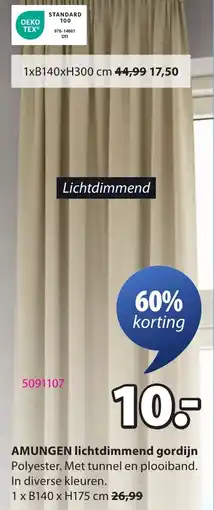 Jysk Amungen Lichtdimmend Gordijn aanbieding