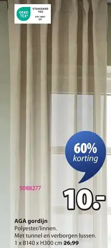 Jysk AGA Gordijn aanbieding