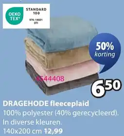 Jysk Dragehode Fleeceplaid aanbieding