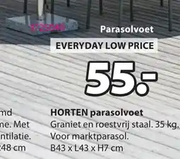 Jysk Horten Parasolvoet aanbieding