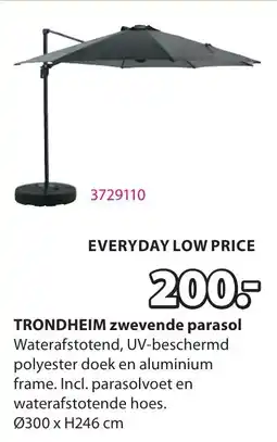 Jysk Trondheim Zwevende Parasol aanbieding