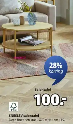 Jysk Sneslev Salontafel aanbieding