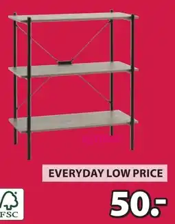 Jysk Vandborg rek deco fineer en metaal. aanbieding