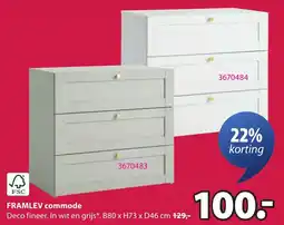Jysk Framlev Commode aanbieding