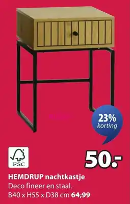 Jysk Hemdrup nachtkastje aanbieding