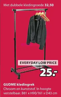 Jysk Gudme kledingrek aanbieding