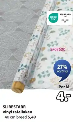 Jysk Slirestarr vinyl tafellaken aanbieding