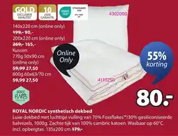 Jysk Royal nordic synthetisch dekbed aanbieding