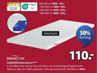 Jysk Gursken Dekmatras aanbieding