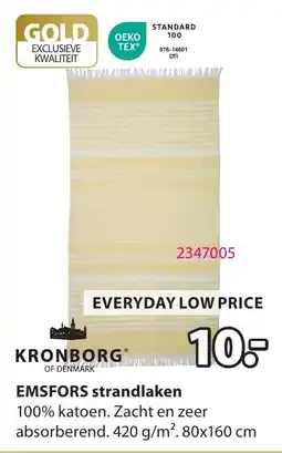 Jysk Emsfors Strandlaken aanbieding