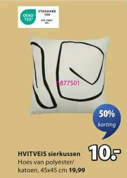 Jysk Hvitveis Sierkussen aanbieding