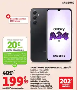 Auchan Smartphone Samsung A34 5G aanbieding