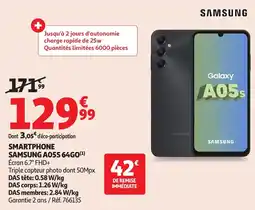 Auchan Smartphone Samsung A05S aanbieding