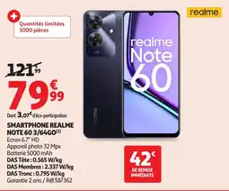 Auchan Smartphone Realme Note 60 aanbieding