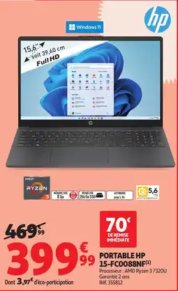 Auchan Portable Hp 15-FC0088NF aanbieding