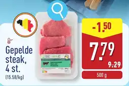 ALDI Gepelde steak aanbieding