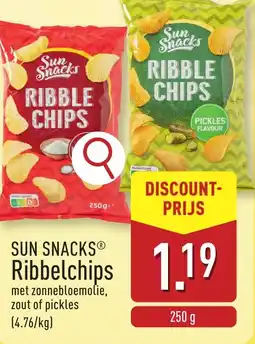 ALDI Sun snacks ribblechips aanbieding