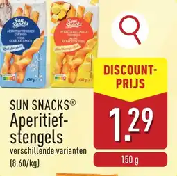 ALDI Sun snacks aperitiefstengels aanbieding
