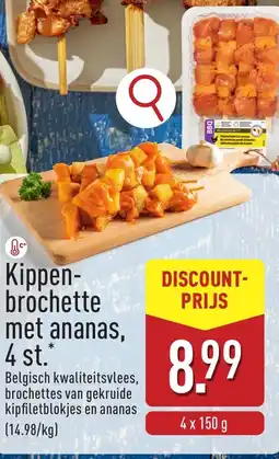 ALDI Kippenbrochette met ananas aanbieding