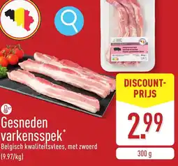 ALDI Gesneden varkensspek aanbieding