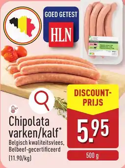 ALDI Chipolata varken/kalf aanbieding