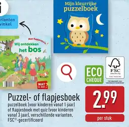 ALDI Puzzel- of flapjesboek aanbieding