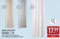 ALDI Home creation gordijn, aanbieding