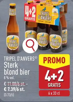 ALDI Tripel d'anvers sterk blond bier aanbieding