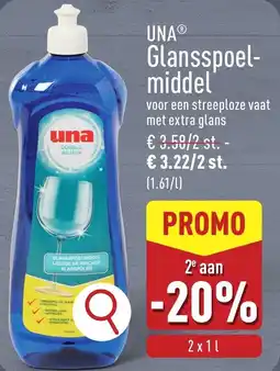 ALDI UNA Glansspoelmiddel aanbieding