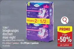 ALDI Tena inlegkruisjes discreet maxi night aanbieding
