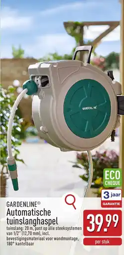 ALDI Gardenline automatische tuinslanghaspel aanbieding