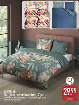 ALDI Novitesse satijnen dekbedovertrek aanbieding
