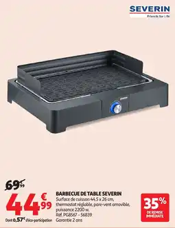 Auchan Barbecue De Table Severin aanbieding