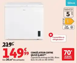 Auchan Congélateur Coffre Qilive Q,6837 aanbieding
