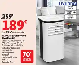 Auchan Climatiseur Hyundai HY-CLM09KR aanbieding