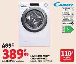 Auchan Lave Linge Candy CSS1413TWMRE aanbieding