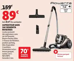 Auchan Aspirateur Sans Sac Rowenta RO4B30EA aanbieding