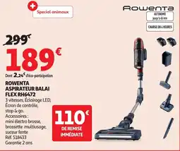 Auchan Rowenta Aspirateur Balai Flex RH6472 aanbieding