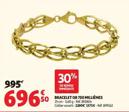 Auchan Bracelet or 750 Millièmes aanbieding