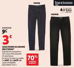 Auchan Jean Femme ou Homme Inextenso aanbieding