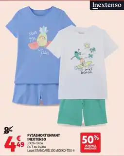 Auchan PYJASHORT ENFANT INEXTENSO aanbieding