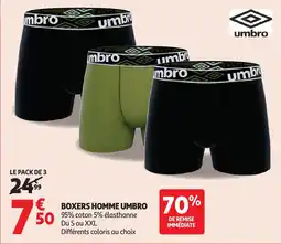 Auchan Boxers Homme Umbro aanbieding