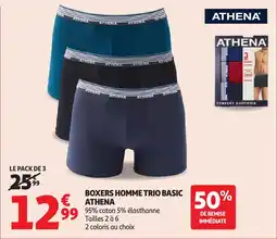Auchan Boxers homme trio basic athena aanbieding