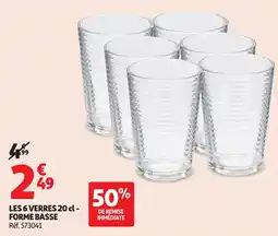 Auchan Les 6 verres forme basse aanbieding