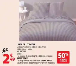 Auchan Linge de lit satin aanbieding