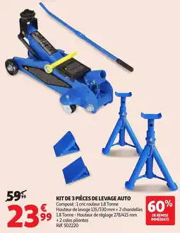 Auchan Kit de 3 pieces de Levage auto aanbieding