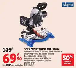 Auchan Scie Ă onglet pendulaire aanbieding