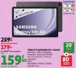 Auchan Tablette Samsung A9+ 4/64GO aanbieding