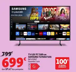 Auchan TV Led Samsung TU75DU7105 aanbieding