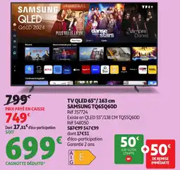 Auchan TV QLed Samsung TQ65Q60D aanbieding